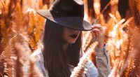 hat and outside photoshoot