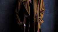 model brown coat