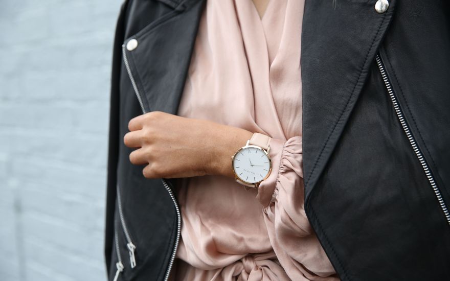 watch and black coat