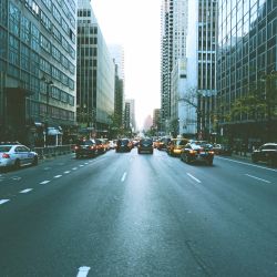 city street with cars