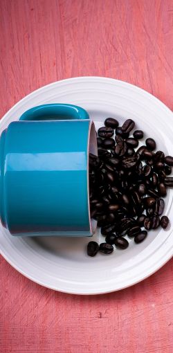 coffee beans blue red 162707