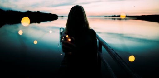 lady beside ocean