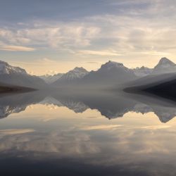 lake mcdonald landscape panorama sunset 158385