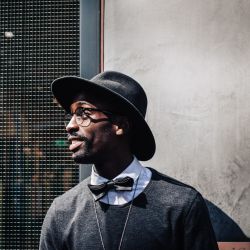 man with hat and bowtie