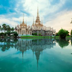 palace by lake